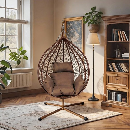 Outdoor rattan hanging swing - rattan,