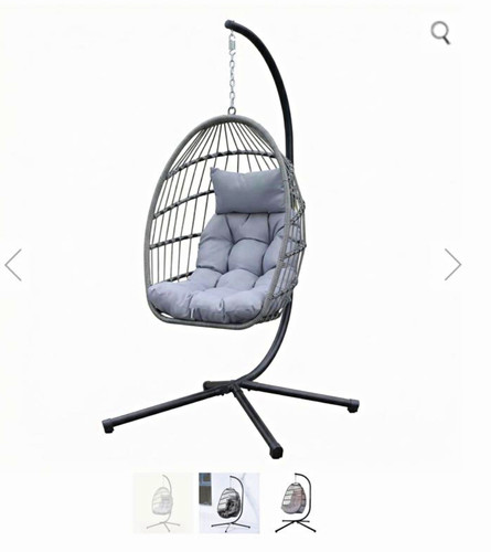 Grey hanging egg - egg, chair