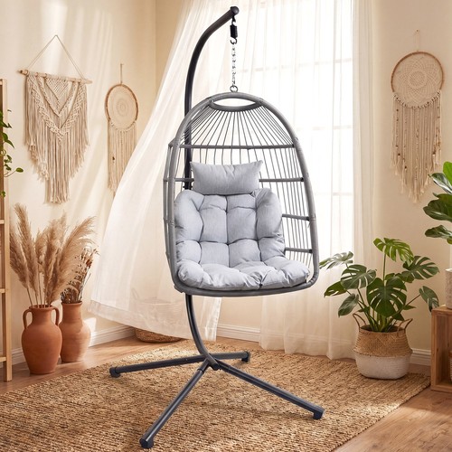 Hanging egg chair with stand - hanging,