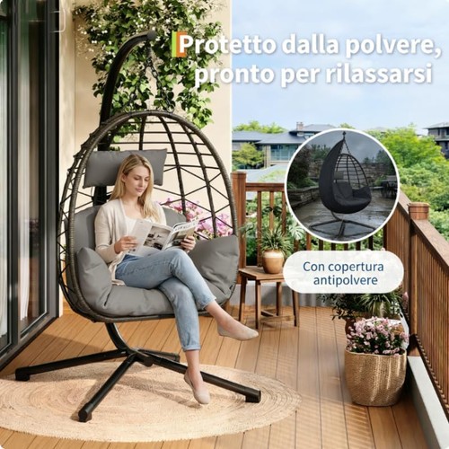 Rattan egg chair swing outdoor - egg,