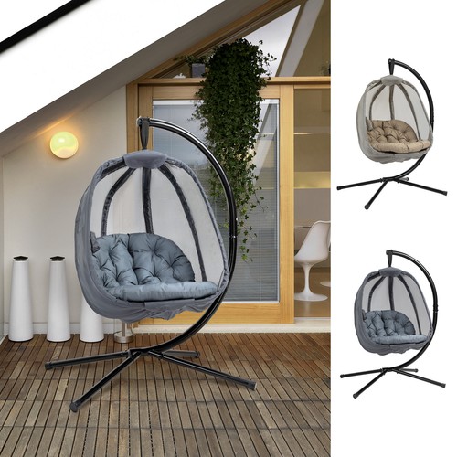 Hanging egg chair - hanging, folded