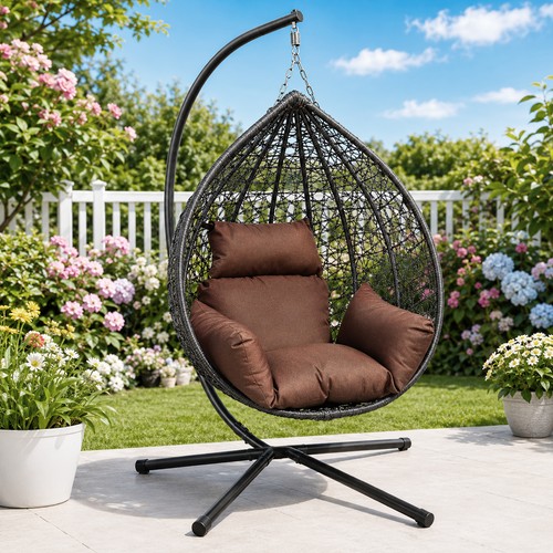 Rattan swing egg chair garden - rattan,