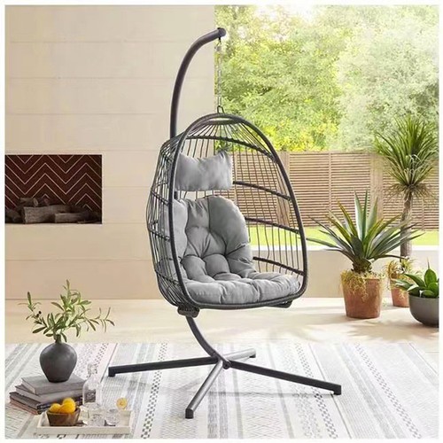 Hanging rattan egg - chair, with