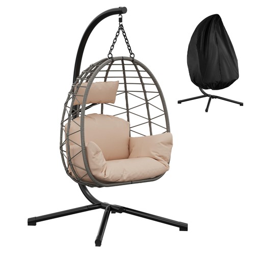 Rattan hanging swing egg chair - egg,