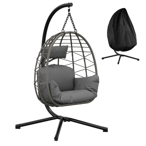 Rattan swing egg chair - rattan,